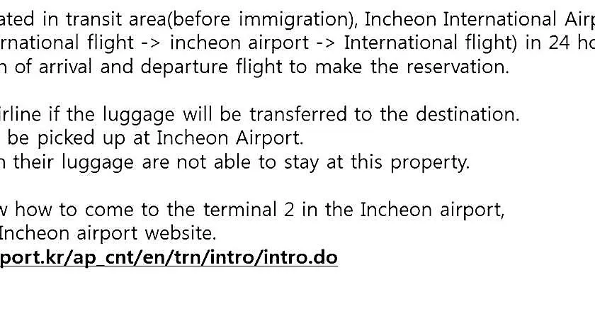 Terminal 2 Transit Hotel Incheon Airport