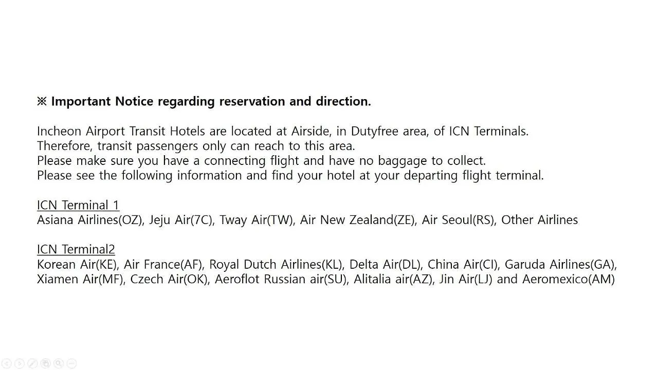 **  Terminal 2 Transit Hotel Incheon Airport Südkorea